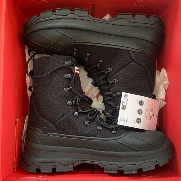 HUNTER women’s boots lace up combat explorer desert winter snow NEW 10 11 - Picture 7 of 12